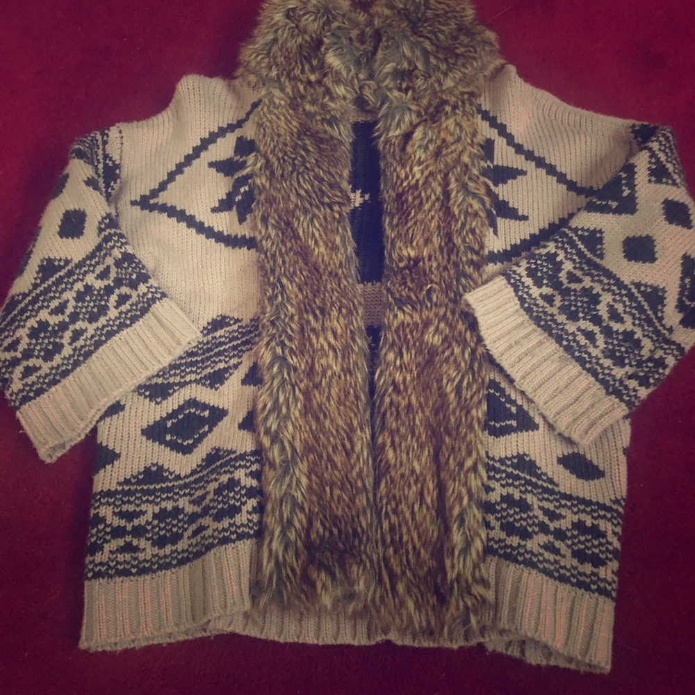 Forever21 Faux Fir Sweater Coat